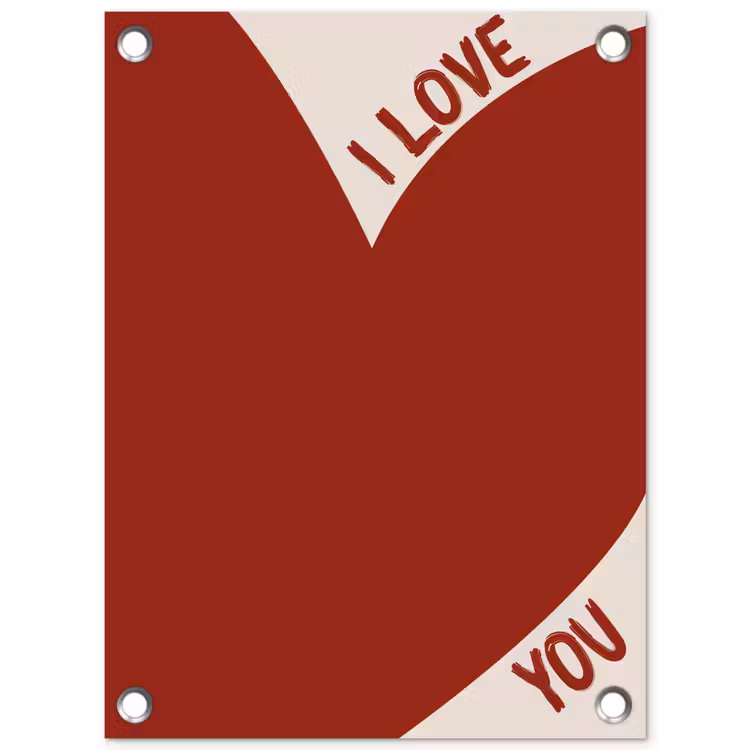 Tuinposter - Loveyou - Rood - Hart — 1