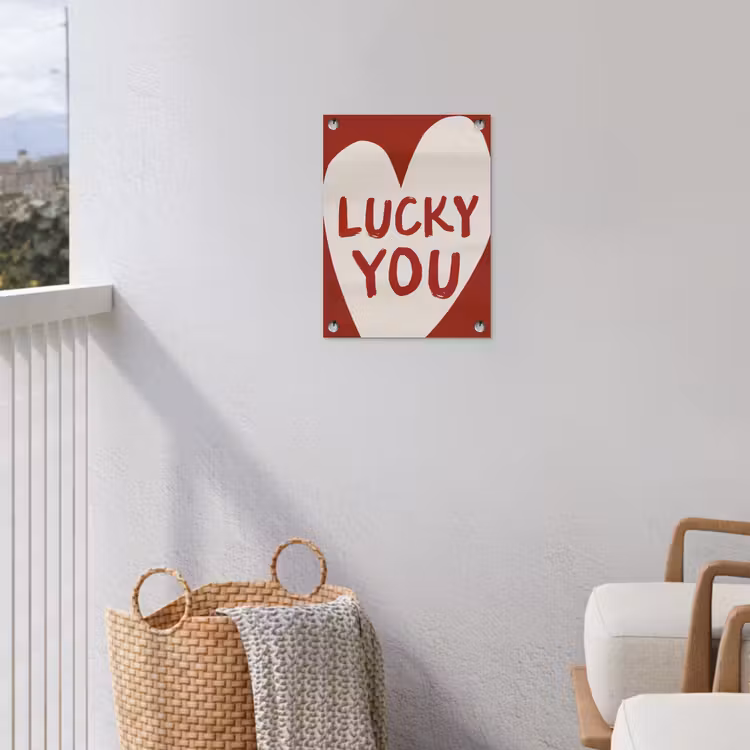 Tuinposter - Lucky - Hart - Rood — 3