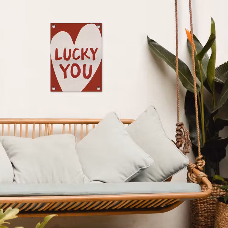 Tuinposter - Lucky - Hart - Rood — 5