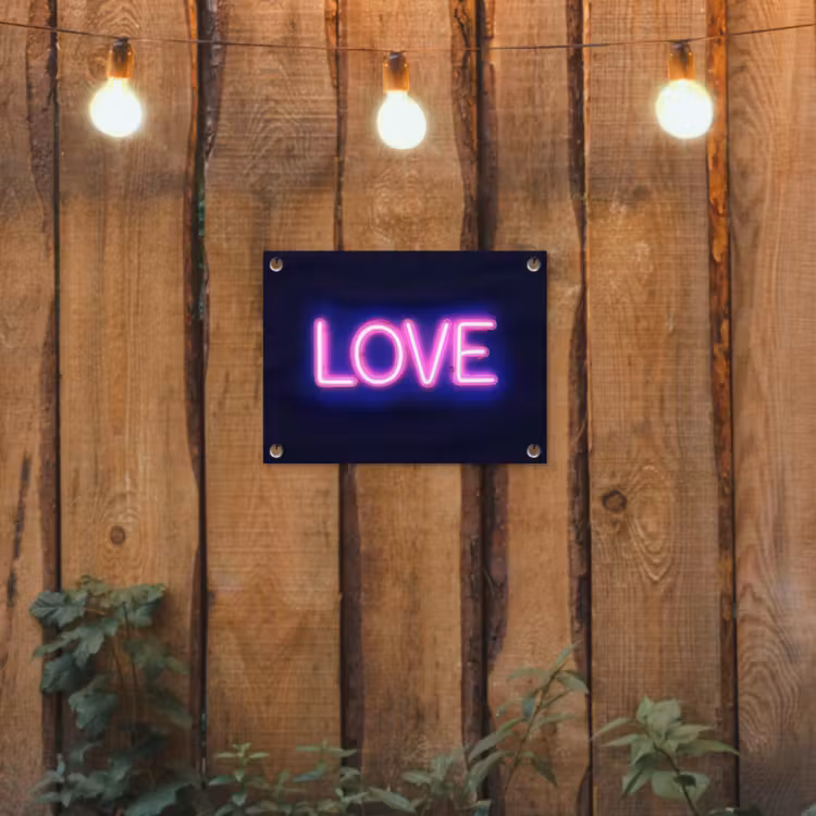 Tuinposter - Neon - Love - Valentijn — 2