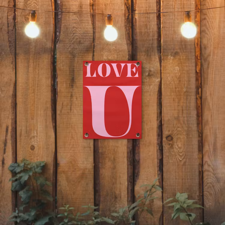 Tuinposter - Rood - Love - Valentijn - Roze — 2