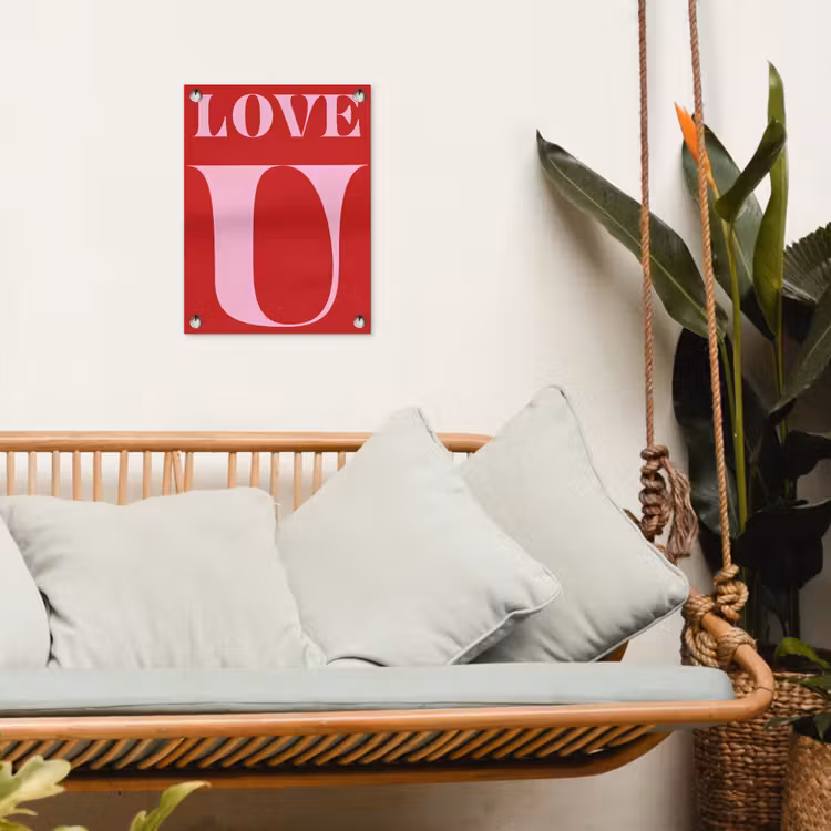 Tuinposter - Rood - Love - Valentijn - Roze — 5
