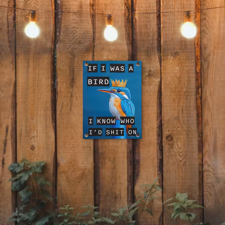 Tuinposter - Vogel - Decoratie - Ijsvogel - Blauw — 2