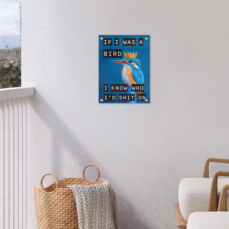 Tuinposter - Vogel - Decoratie - Ijsvogel - Blauw — 3