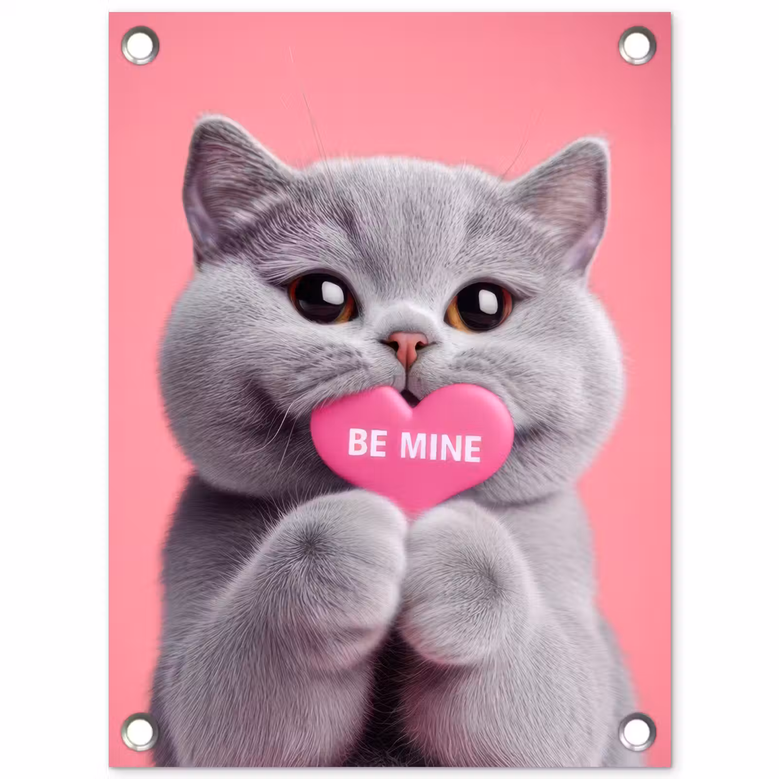 Tuinposter - Kat - Valentijn - Roze - Liefde — 1