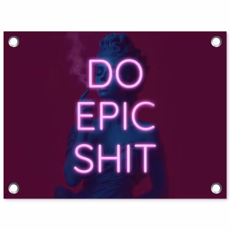 Tuinposter - Buste - Neon - LED - Letters — 1