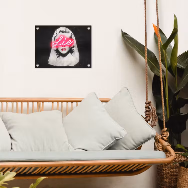 Tuinposter - Neon - Letters - Vintage - Vrouw — 5