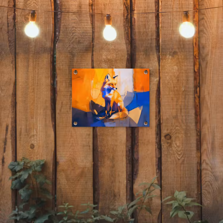 Tuinposter - Vos - Oranje - Vormen - Abstract — 2