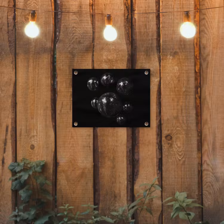 Tuinposter - Discoballen - Minimalistisch - Zwart — 2