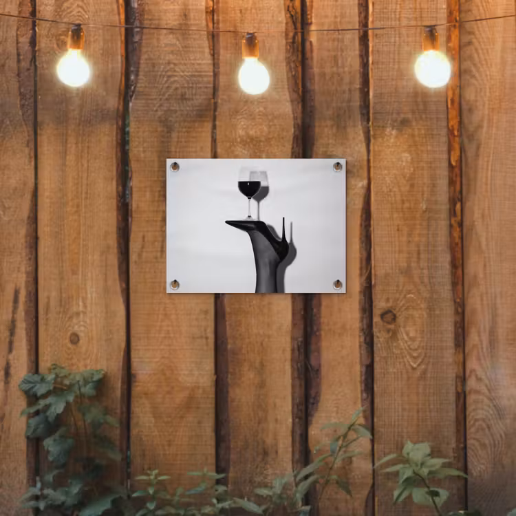 Tuinposter - Hak - Wijn - Minimalistisch - Zwart — 2