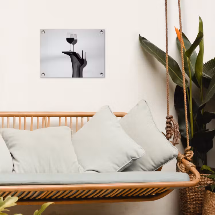Tuinposter - Hak - Wijn - Minimalistisch - Zwart — 5