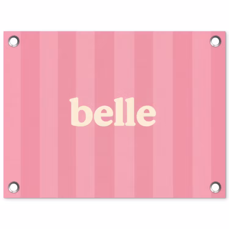 Tuinposter - Roze - Gestreept - Belle — 1