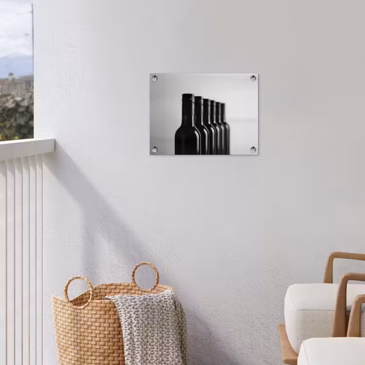 Tuinposter - Wijnflessen - Zwart - Minimalistisch — 3