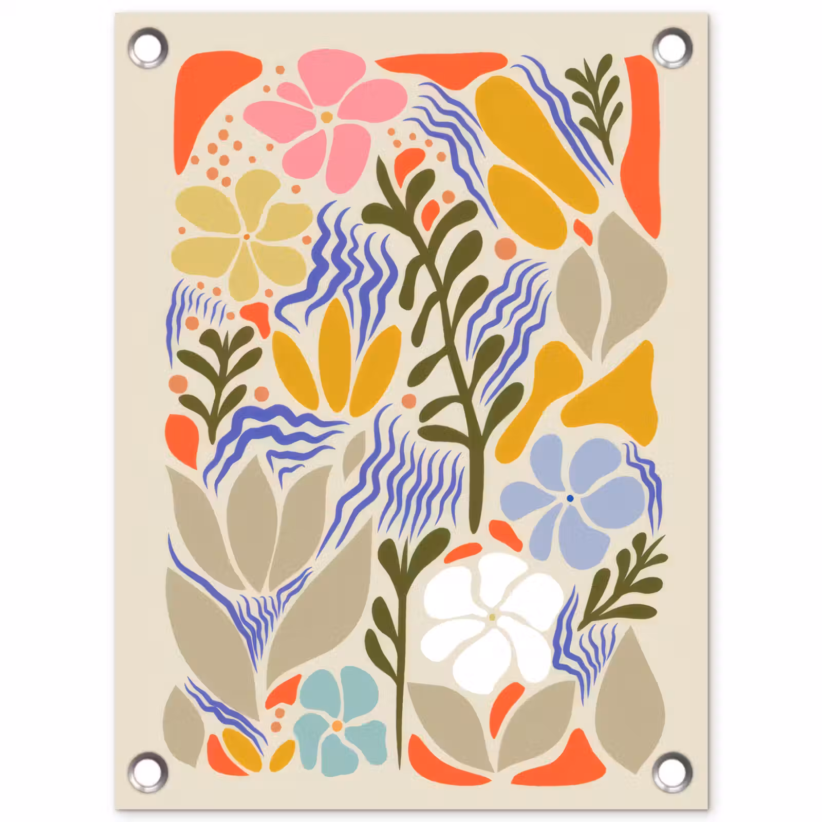 Tuinposter - Abstract - Bloemen - Bladeren — 1