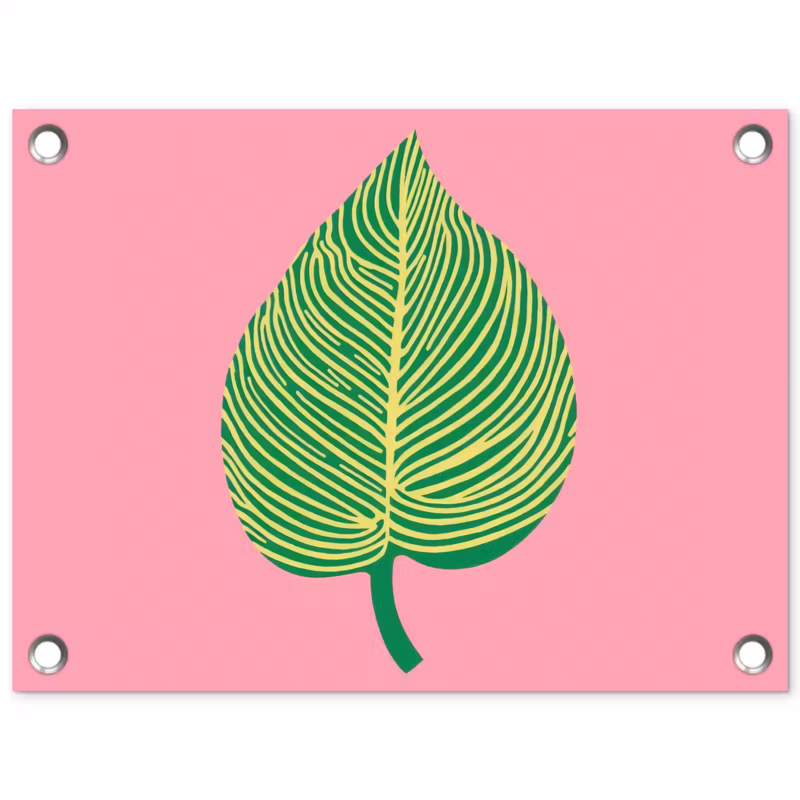 Tuinposter - Illustratie - Blad - Minimalistisch - Groen — 1