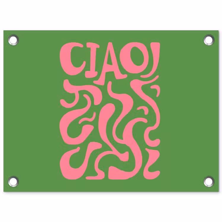 Tuinposter - Abstract - Roze - Ciao - Vormen — 1