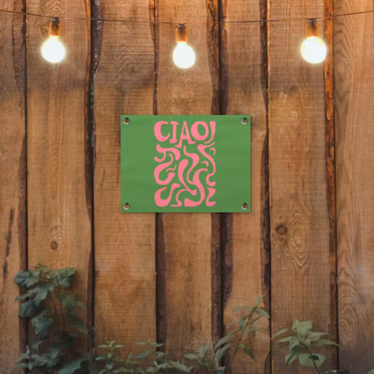Tuinposter - Abstract - Roze - Ciao - Vormen — 2