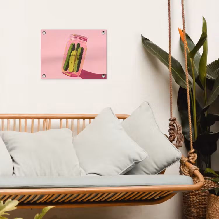 Tuinposter - Augurken - Pot - Schaduw - Roze — 5