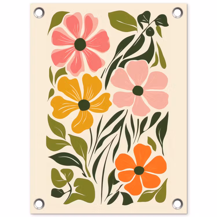 Tuinposter - Bloemen - Speels - Kleurrijk — 1
