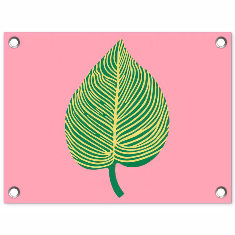 Tuinposter - Illustratie - Blad - Minimalistisch - Groen — 1