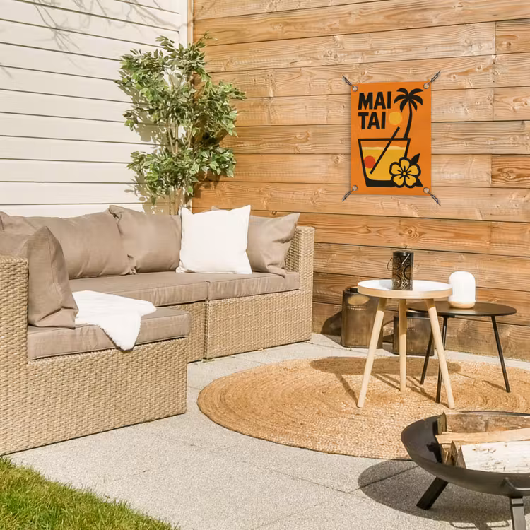 Tuinposter - Palmboom - Bloem - Art - Drink — 4