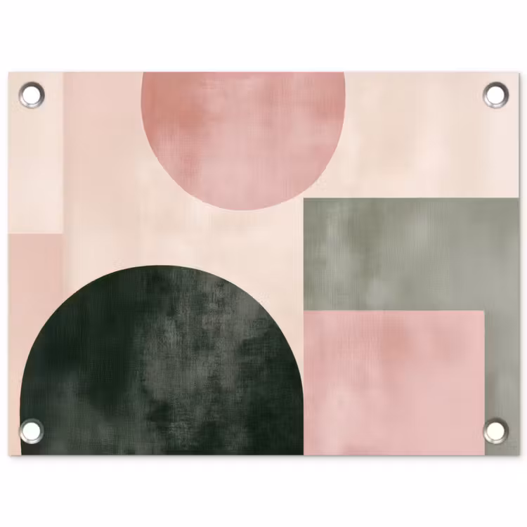 Tuinposter - Vormen - Abstract - Cirkel - Zwart — 1