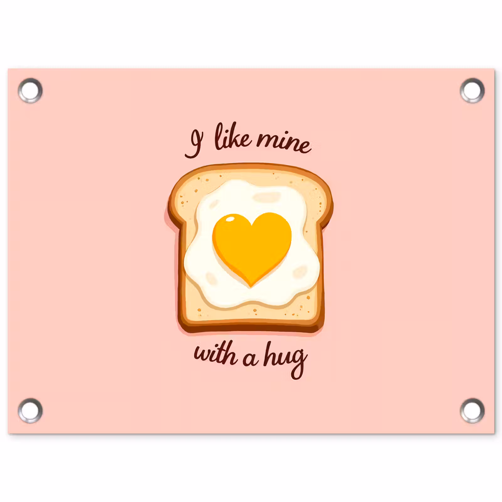 Tuinposter - Brood - Illustratie - Quote - Roze — 1