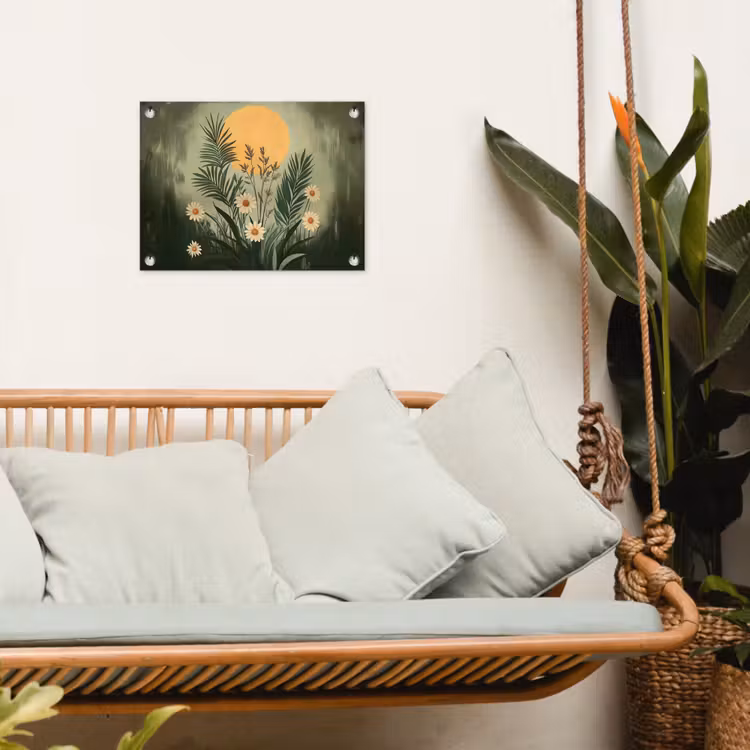 Tuinposter - Bloemen - Bladeren - Zon - Groen — 5