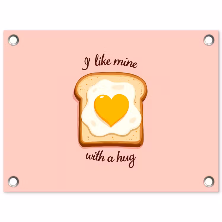 Tuinposter - Brood - Illustratie - Quote - Roze — 1