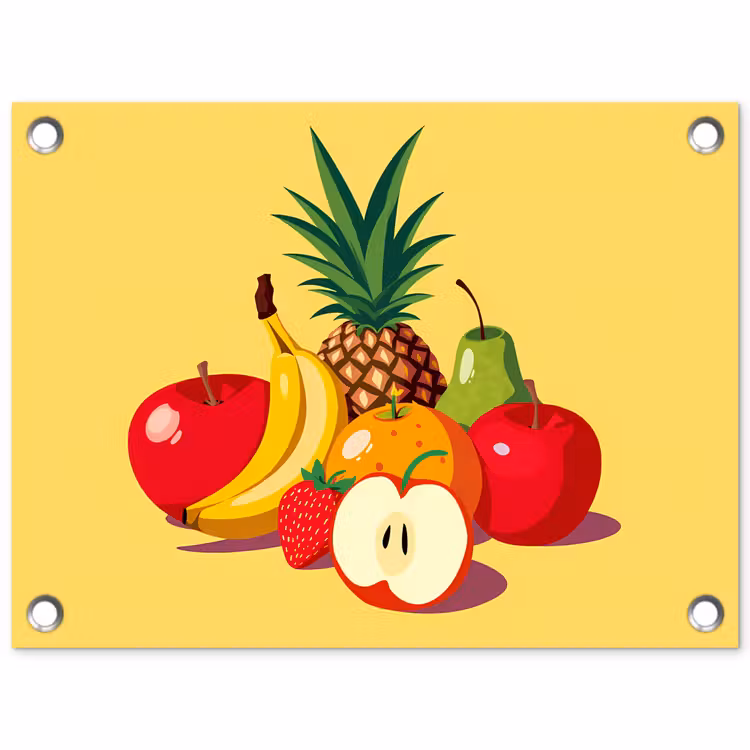 Tuinposter - Fruit - Illustratie - Kleurrijk — 1