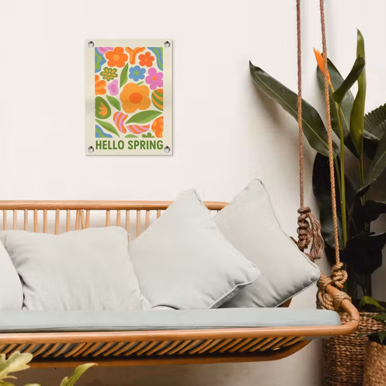 Tuinposter - Illustratie - Bloemen - Quote - Kleurrijk — 5