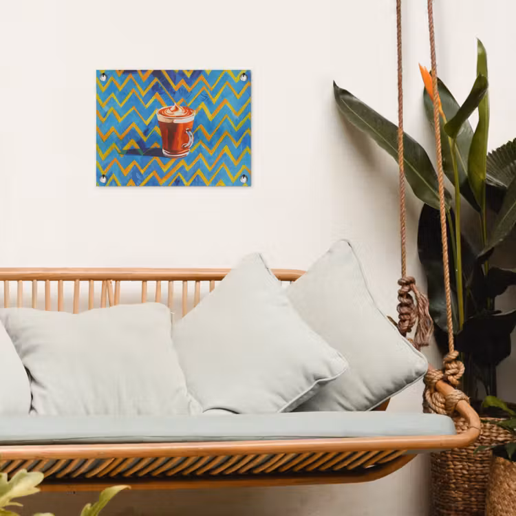 Tuinposter - Mok - Koffie - Zigzag - Slagroom — 5
