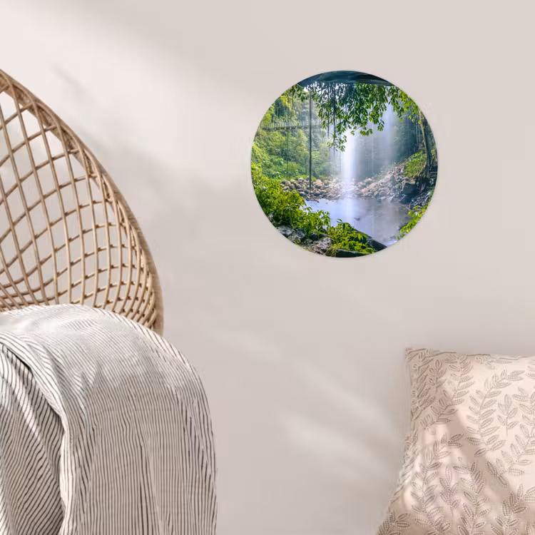 Behangcirkel - Jungle - Regenwoud - Water - Waterval - Planten — 5
