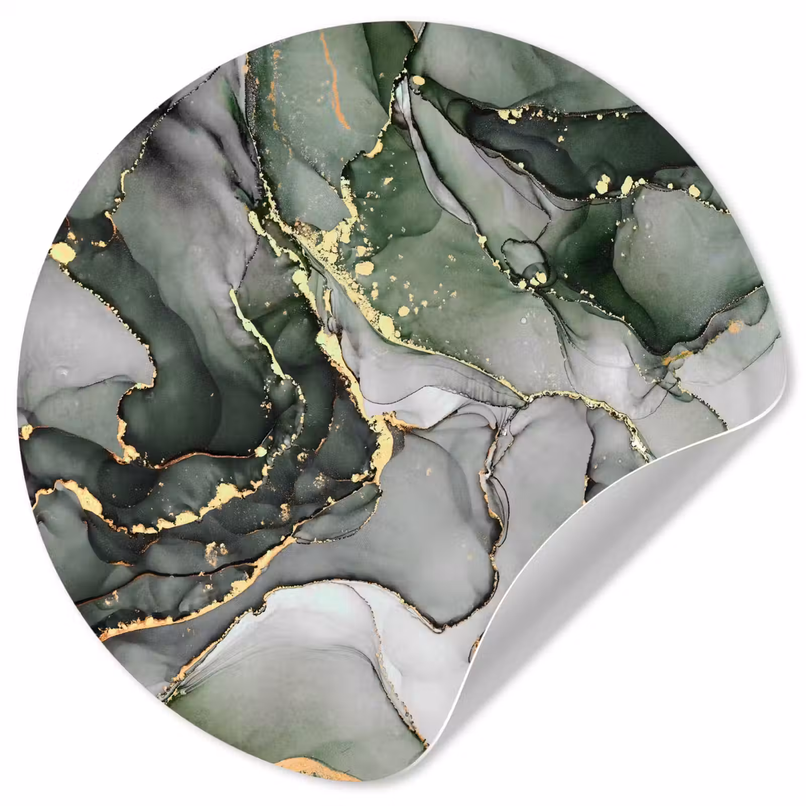 Behangcirkel - Luxe - Marmer - Groen — 1