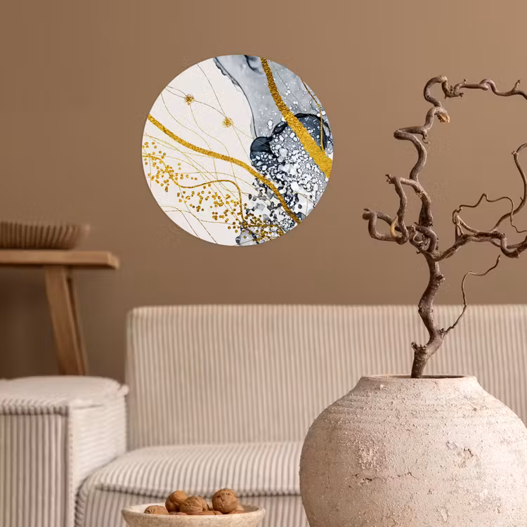Behangcirkel - Abstract - Goud - Natuur - Kunst — 2