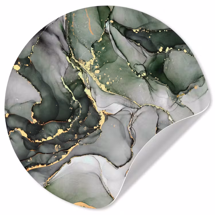 Behangcirkel - Luxe - Marmer - Groen — 1