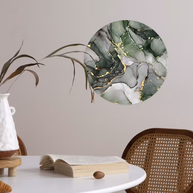 Behangcirkel - Luxe - Marmer - Groen — 4