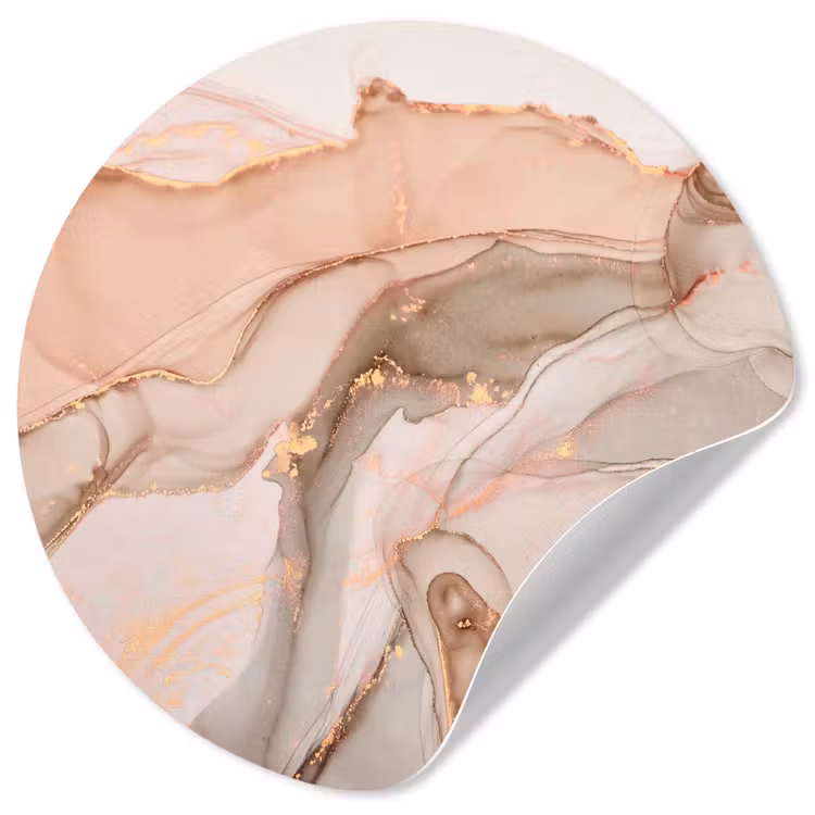 Behangcirkel - Marmer - Roze - Rosé — 1