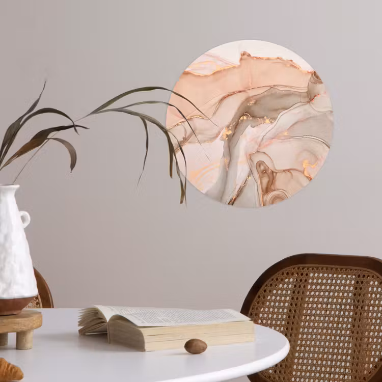 Behangcirkel - Marmer - Roze - Rosé — 4