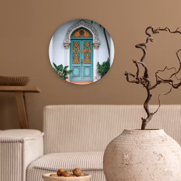 Muurcirkel glas - Deur - Patronen - Planten — 2