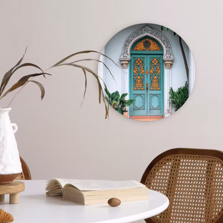 Muurcirkel glas - Deur - Patronen - Planten — 4