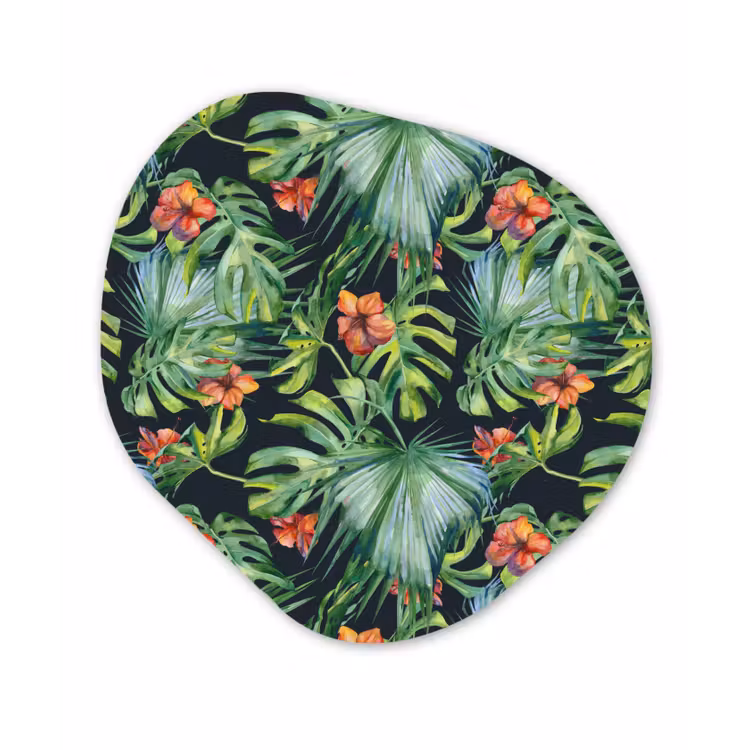 Organisch schilderij - Glas - Monstera - Jungle - Bladeren — 1