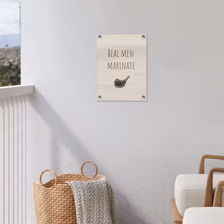 Tuinposter - Vlees - Minimalistisch - Beige - Quote — 3