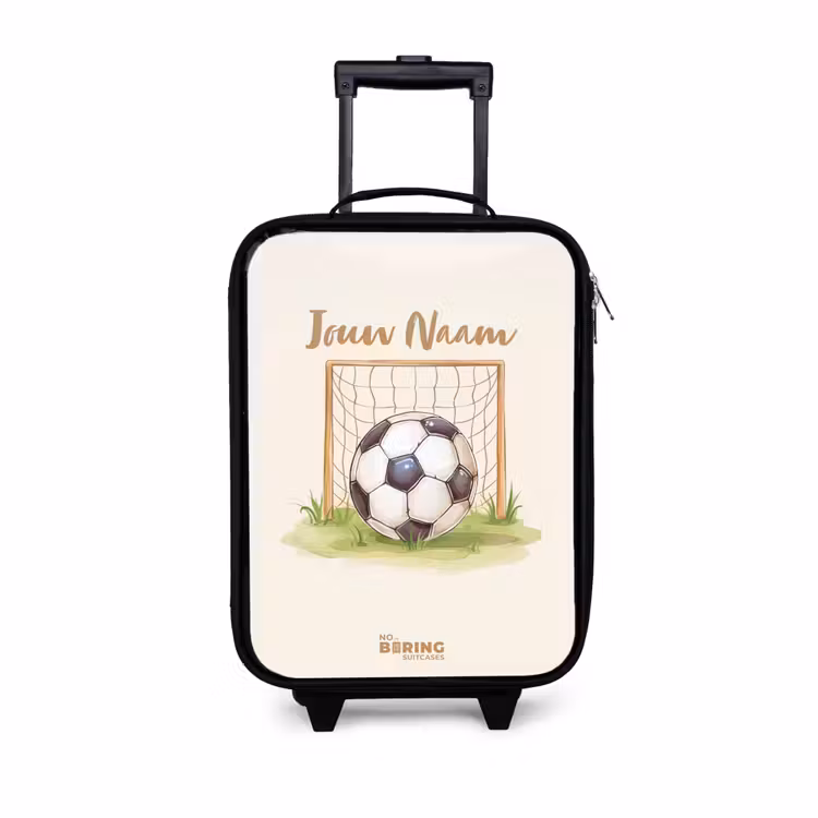 Kinderkoffer - Zwart - Voetbal in een goal — 1