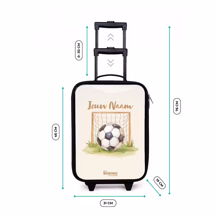 Kinderkoffer - Zwart - Voetbal in een goal — 7