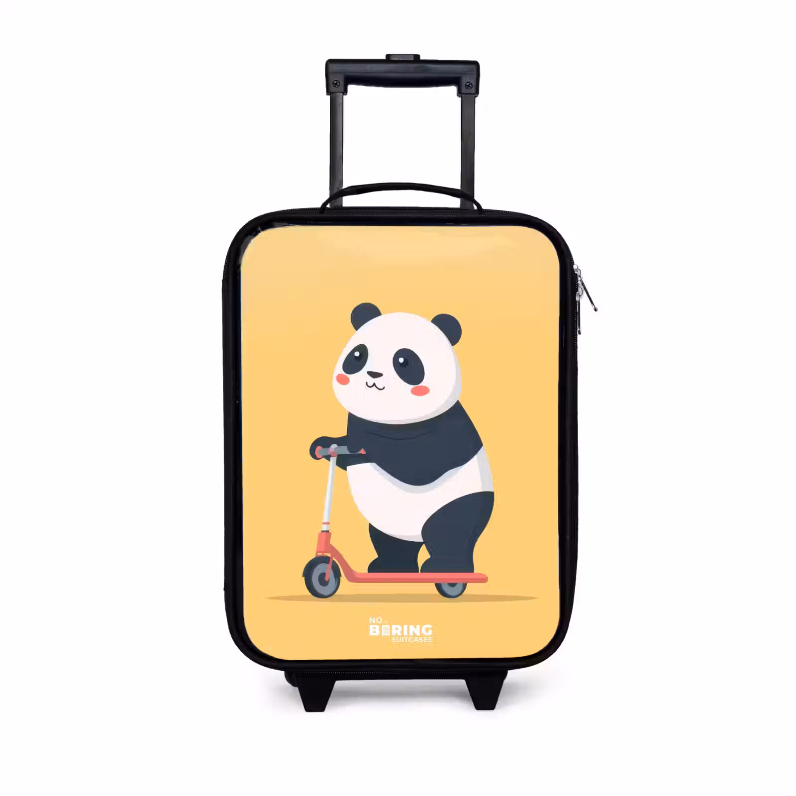Kinderkoffer - Zwart - Panda - Step - Geel — 1