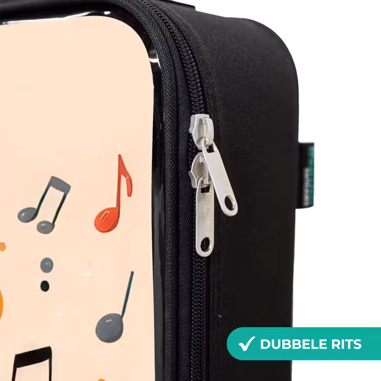 Kinderkoffer - Zwart - Muis - Saxofoon - Muziek — 6