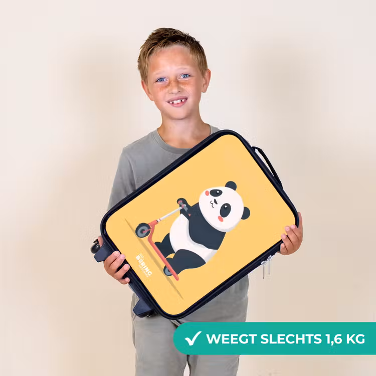 Kinderkoffer - Zwart - Panda - Step - Geel — 3