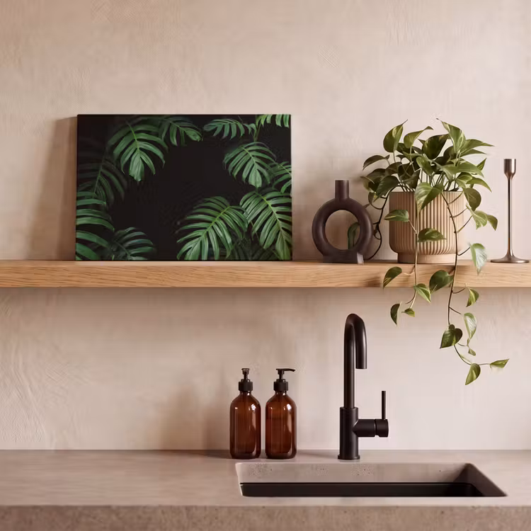 Canvas schilderij - Jungle - Planten - Monstera - Jongens - Meisjes - Kinderen — 4