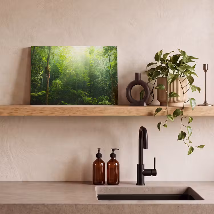 Canvas schilderij - Jungle - Zonlicht - Groen - Meisjes - Kinderen - Jongens — 4
